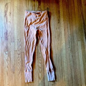 Free People Movement Hotshot Leggings in Toasted Coconut size XS Ribbed Cotton